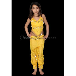Ensemble enfant top sarouel jaune