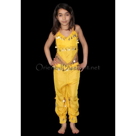 Ensemble enfant top sarouel jaune