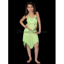Ensemble enfant top jupe vert