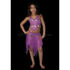 Ensemble enfant top jupe violet foncé