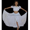 Costume de danse orientale enfant blanc