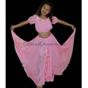 Costume de danse orientale enfant rose clair