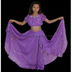 Costume de danse orientale enfant violet