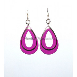 Boucles d oreilles ovale violine