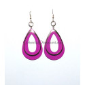 Boucles d oreilles ovale violine et doré