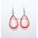 Boucles d oreilles ovale rose et doré