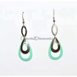 Boucles d oreilles vert pastel
