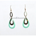 Boucles d oreilles vert pastel