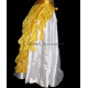 Ceinture de danse orientale à franges jaune