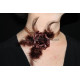 Collier ras de cou fleur marron