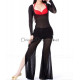 Tenue de cours de danse orientale noir et rouge