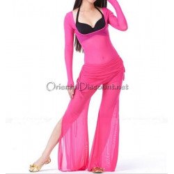 Tenue de cours de danse orientale fuschia et noir
