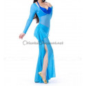 Tenue de cours de danse orientale turquoise et bleu roy