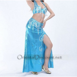 Costume semi pro de danse orientale turquoise