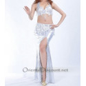 Costume semi pro de danse orientale argenté