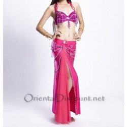 Costume de danse orientale fuschia