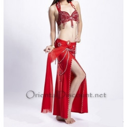 Costume de danse orientale rouge