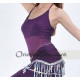 Haut de danse orientale bi matière violet
