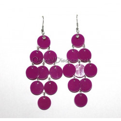 Boucles d oreille strass violine