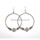 Boucles d oreilles anneau argenté