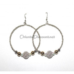 Boucles d oreilles anneau argenté
