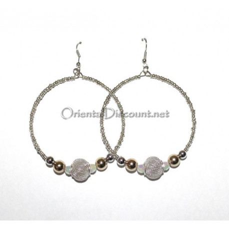 Boucles d oreilles anneau argenté