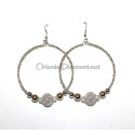 Boucles d oreilles anneau argenté