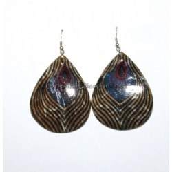 Boucles d oreilles bois de coco