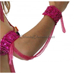 Bracelet de bras de danse orientale fuschia