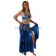 Costume de danse orientale strass bleu roy