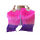 Paire d'éventails ourlés de danse orientale fuschia violet