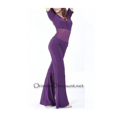 Tenue de cours de danse orientale violet