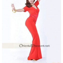 Tenue de cours de danse orientale rouge