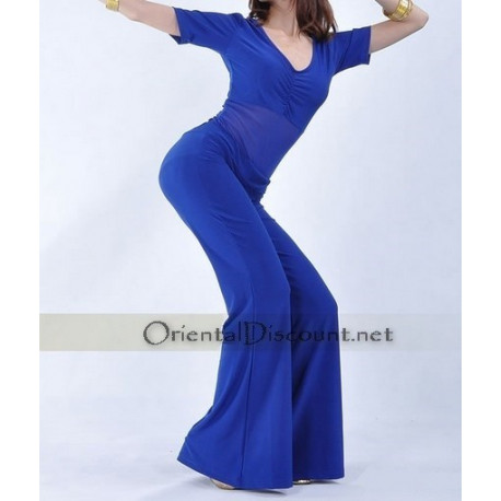 Tenue de cours de danse orientale bleu roy