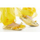 Paire de chaussons de danse orientale pour enfant dorés