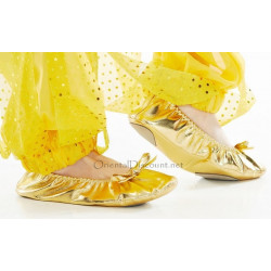 Paire de chaussons de danse orientale pour enfant dorés