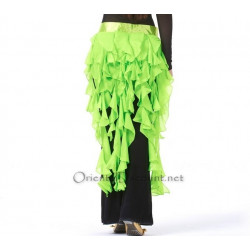 Ceinture de danse orientale à franges vert clair