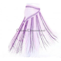 Ceinture de danse orientale à fils bicolore vert
