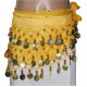 Ceinture de danse orientale enfant jaune