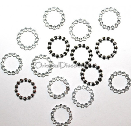 Lot de 20 strass cercle à enfiler