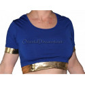 Choli bleu roy et doré