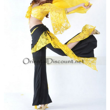 Tenue de cours de danse orientale jaune