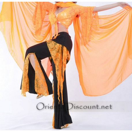Tenue de cours de danse orientale orange