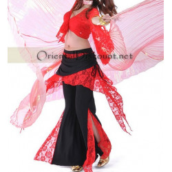 Tenue de cours de danse orientale rouge