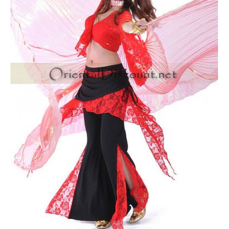 Tenue de cours de danse orientale rouge
