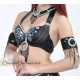 Soutien gorge satin de danse orientale noir