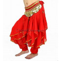 Sarouel de danse orientale rouge doré
