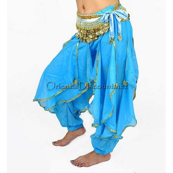 Sarouel De Danse Du Ventre Femme - Style Aladdin, En Satin, Pantalon Large Confortable