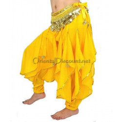 Sarouel de danse orientale jaune