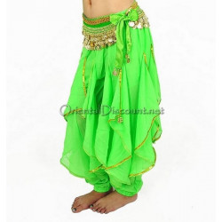 Sarouel de danse orientale vert pomme